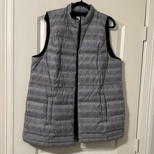J. Jill Gray Plaid Puffer Vest